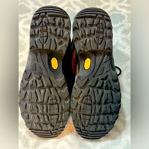 Lowa Renagade GTX boots- mono wrap with vibram bottoms.